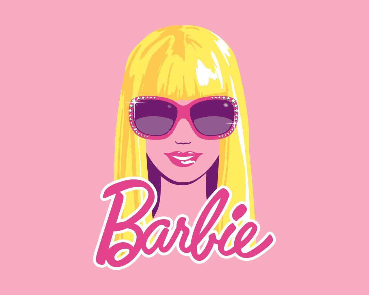 Stylish Barbie Vector Illustration Wallpaper