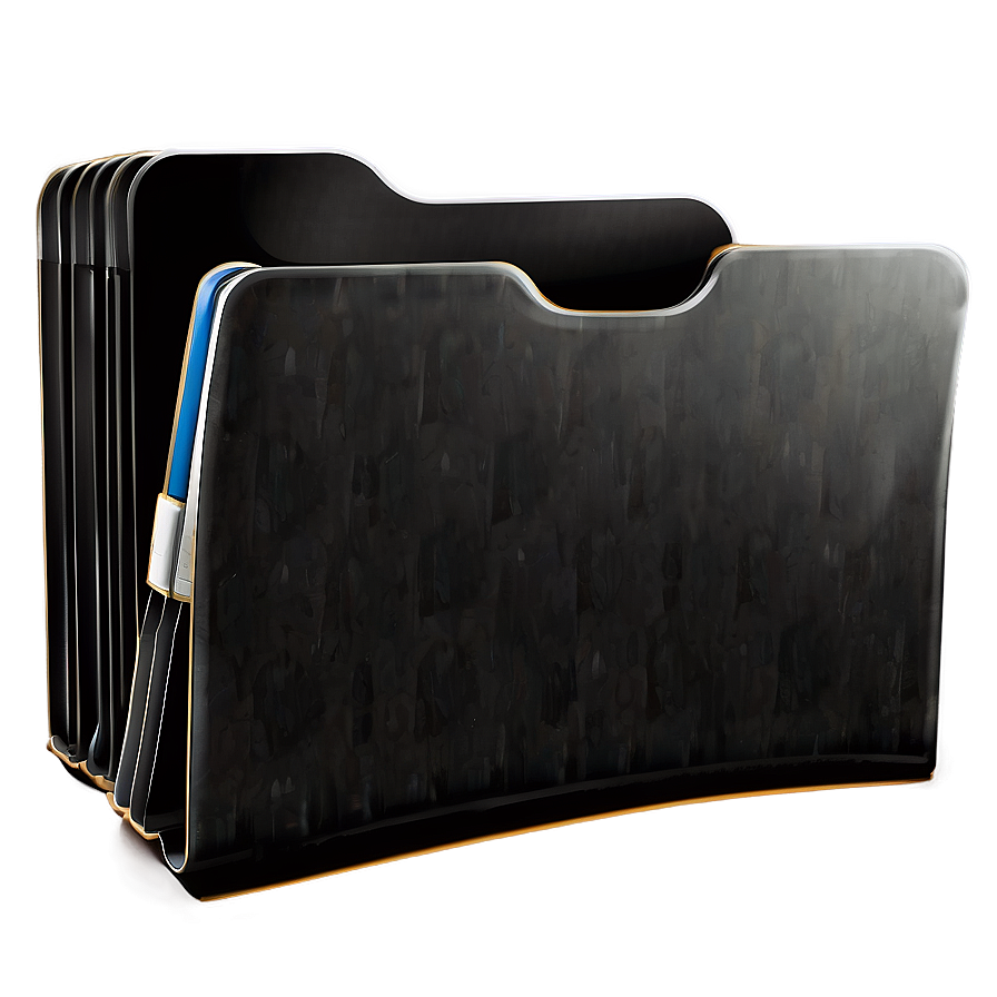 Stylish Black Folder Icon Png 06212024 PNG