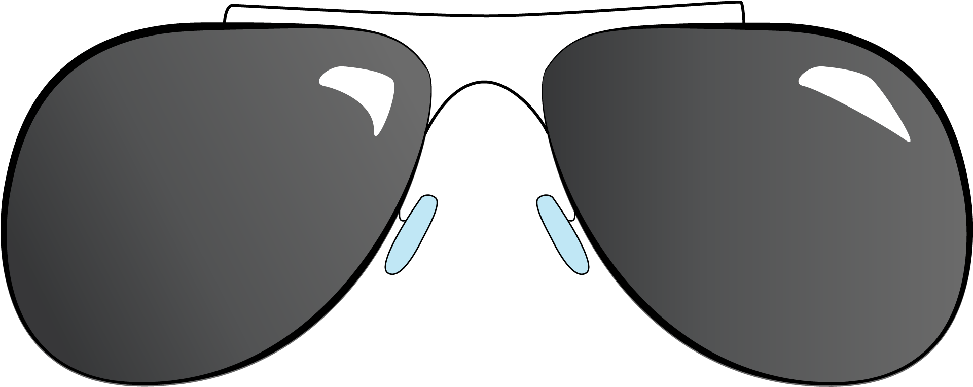 Stylish Black Sunglasses Vector PNG