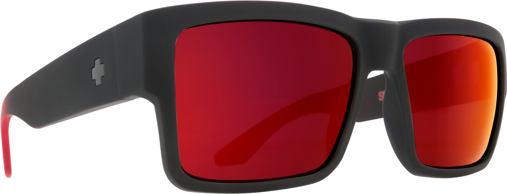 Stylish Black Sunglasseswith Red Lenses PNG