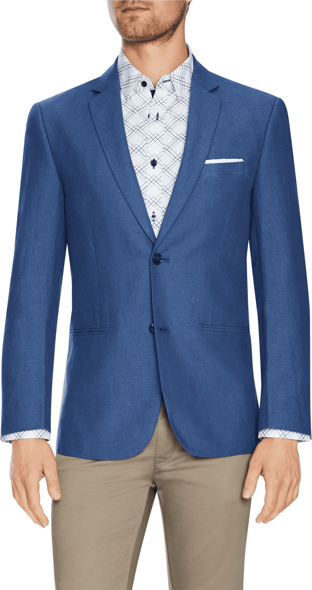 Download Stylish Blue Blazer Mens Fashion | Wallpapers.com