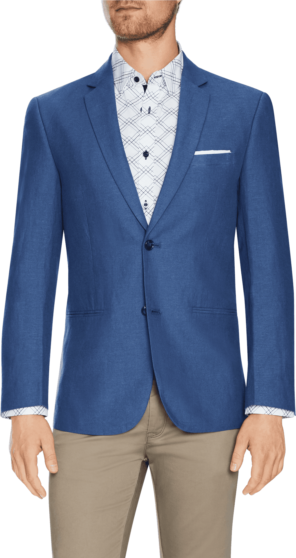 Stylish Blue Blazer Mens Fashion PNG