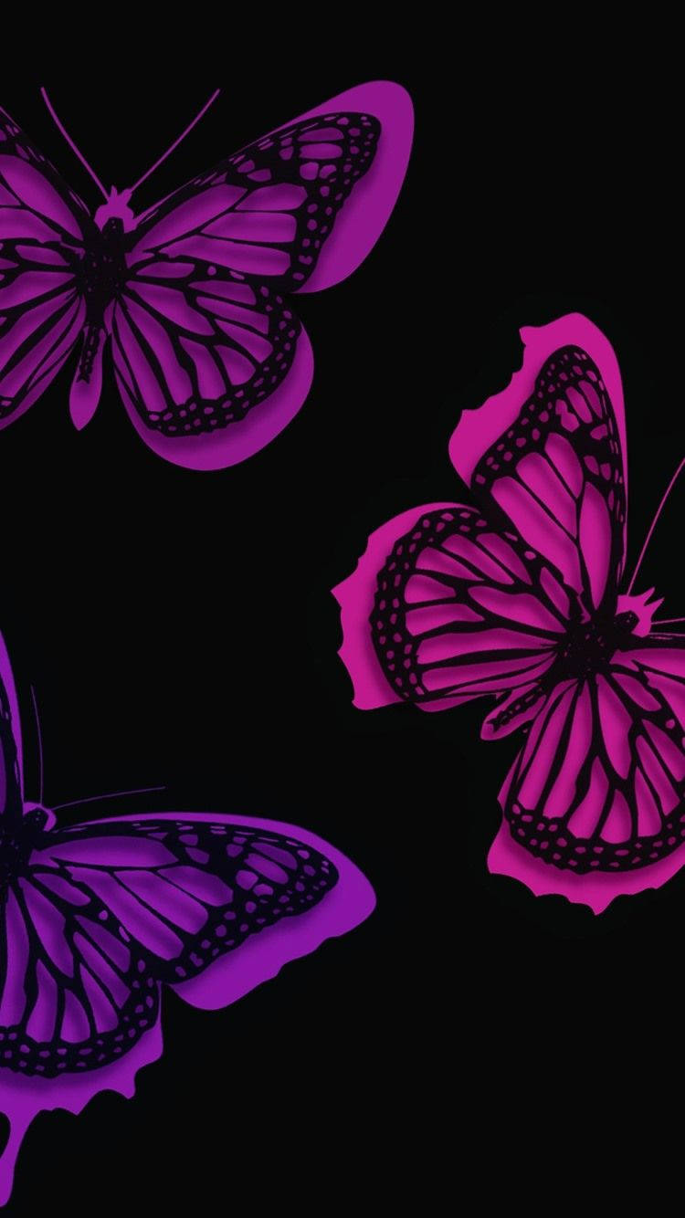 Stylet sommerfugl Iphone baggrund Wallpaper