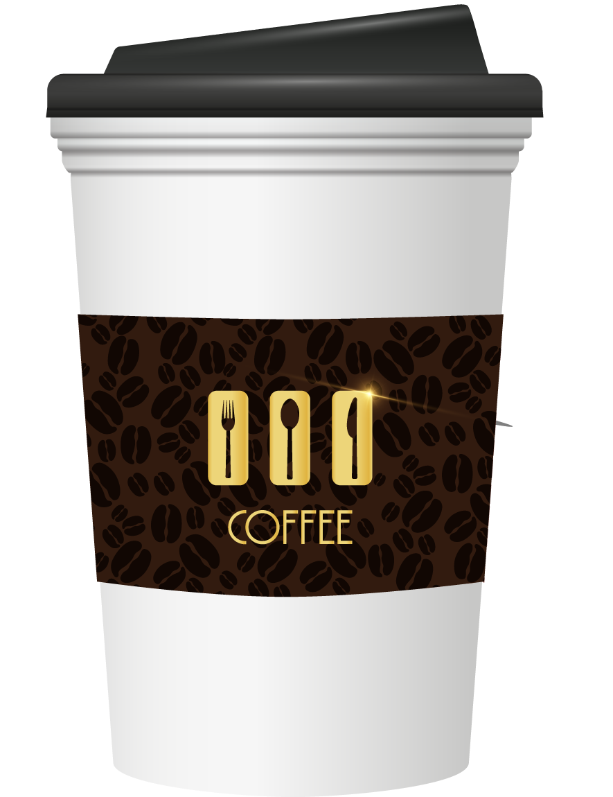 Stylish Coffee Cup Design PNG