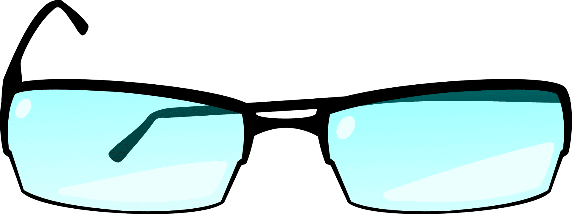 Stylish Geek Glasses Vector PNG