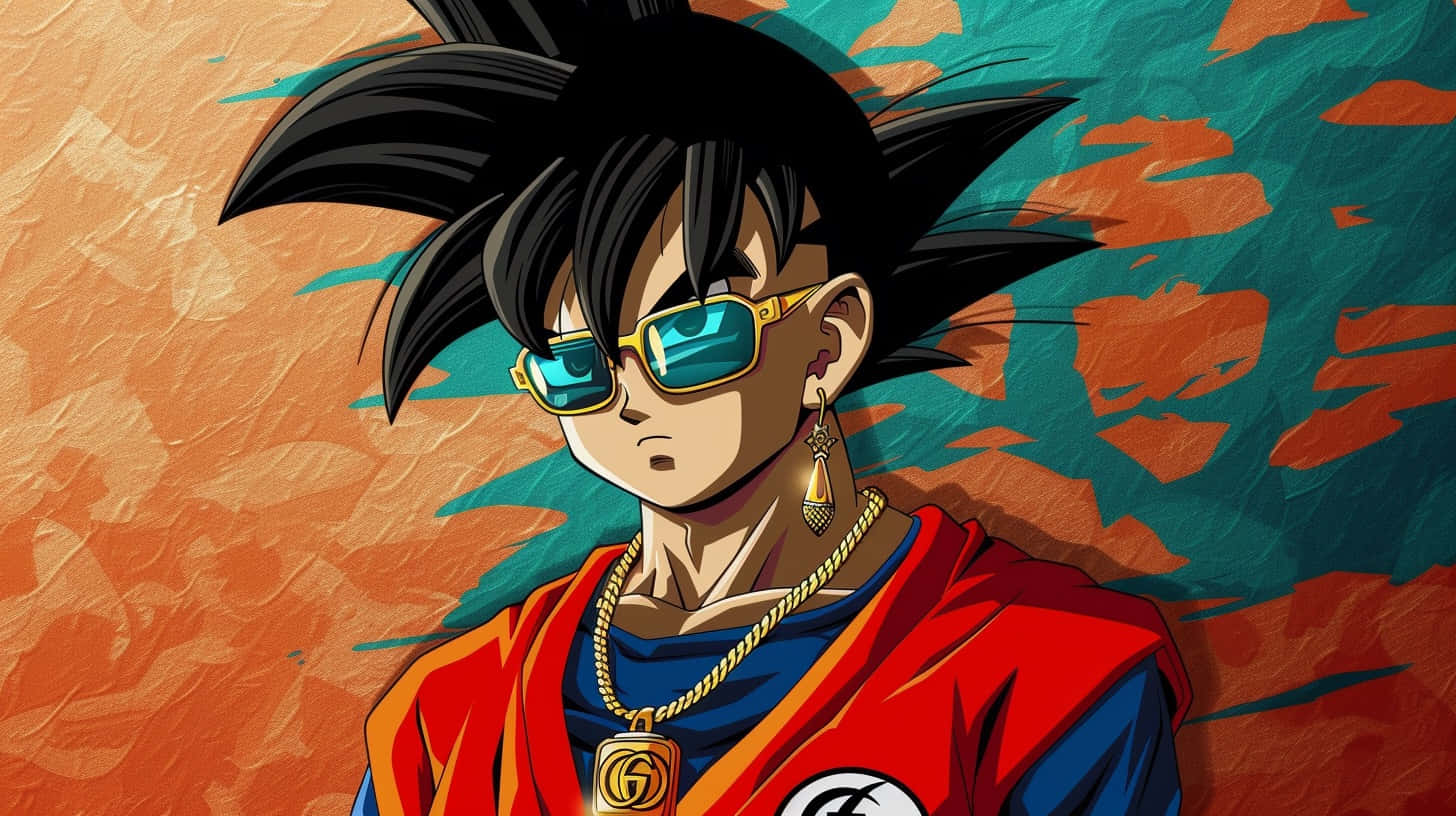 Stylish Goku Gucci Fusion Wallpaper