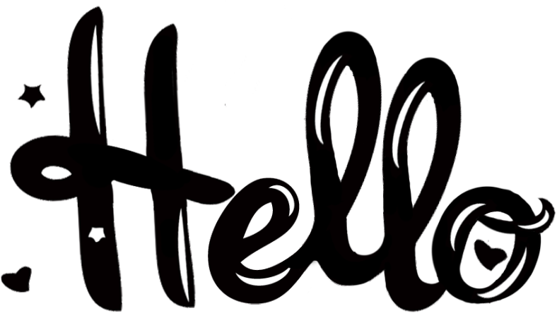 Stylish Hello Calligraphy PNG