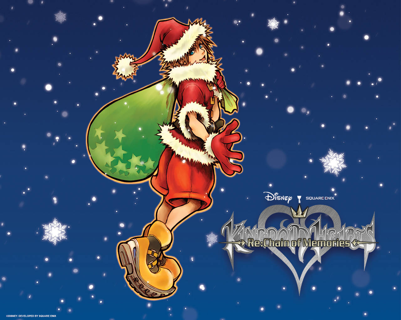 Stylish Holiday Kingdom Heart Logo Wallpaper