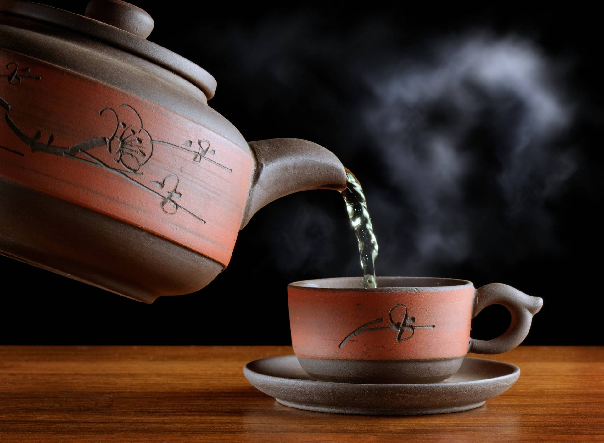 Stylish Hot Tea Pot Wallpaper