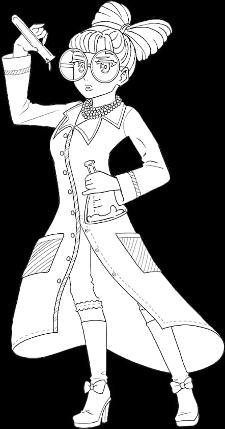 Stylish L O L Doll Coloring Page PNG
