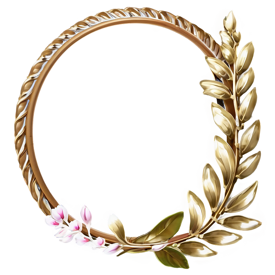Stylish Laurel Frame Png 06262024 PNG