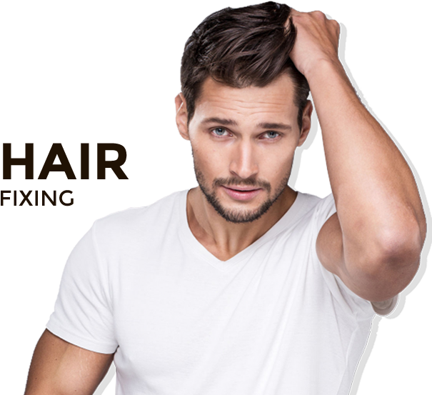 Stylish Man Hair Fixing PNG