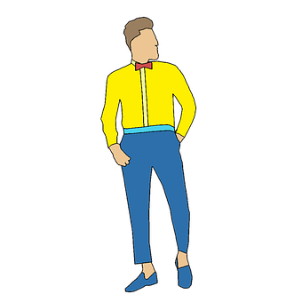 Stylish Man Illustration PNG