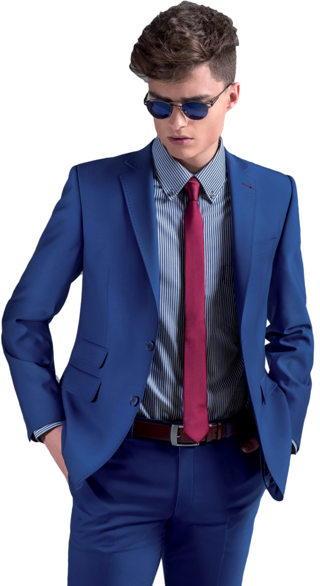 Stylish Manin Blue Suit PNG