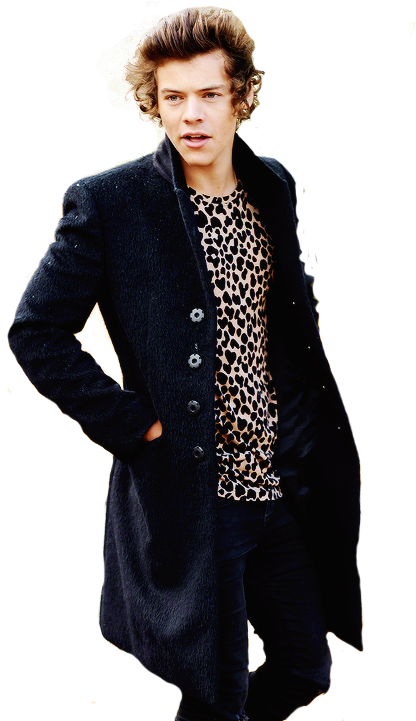 Stylish Manin Coatand Leopard Print Shirt PNG