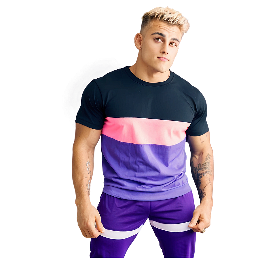 Stylish Manin Colorblock Outfit PNG