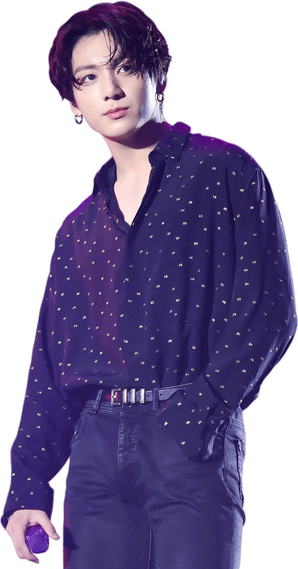 Stylish Manin Purple Shirt Sticker PNG