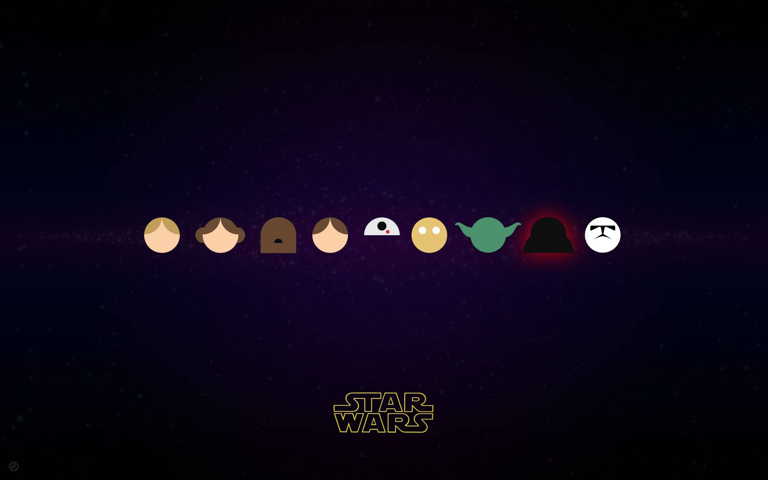 Stylish Minimalist Star Wars Emblem Background