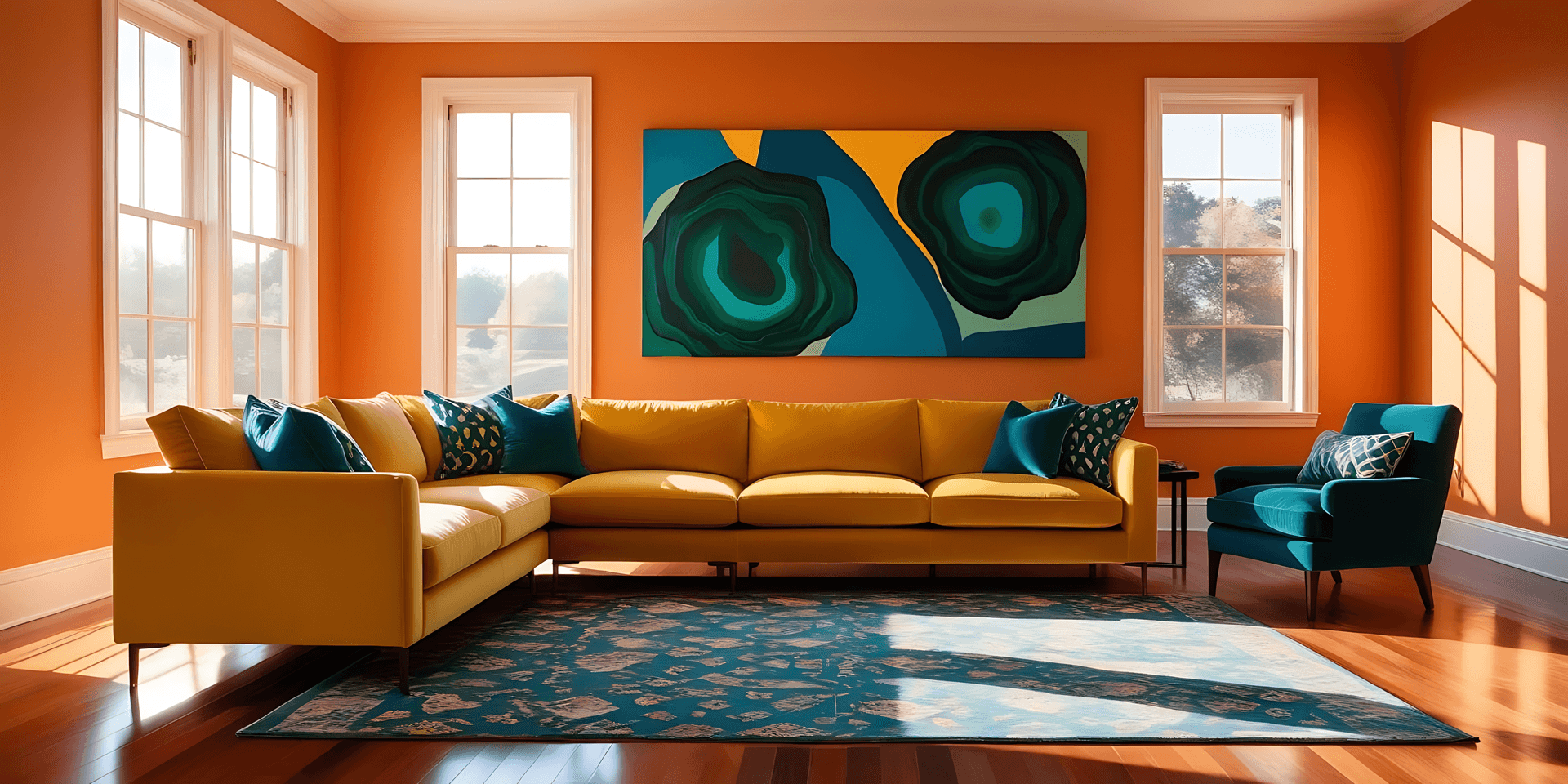 Stylish Modern Living Room Wallpaper