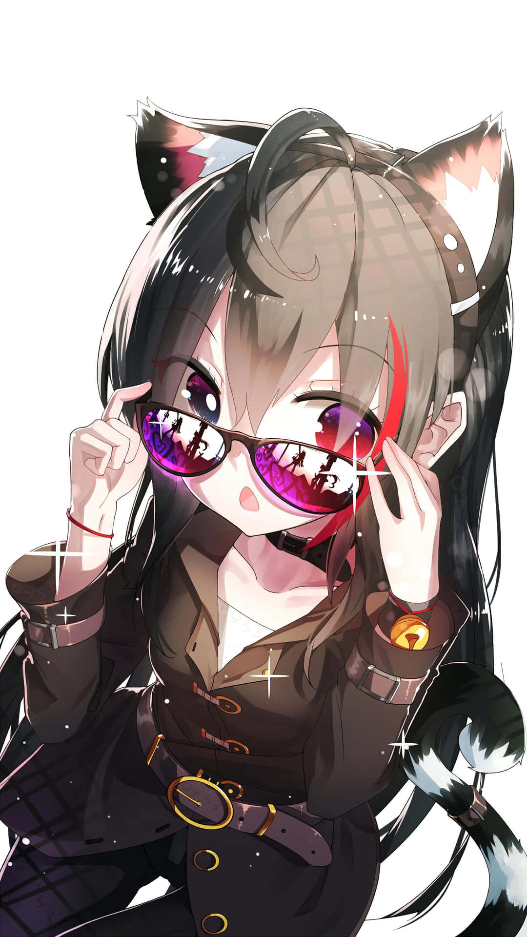 Stylish Neko Girlwith Sunglasses Wallpaper