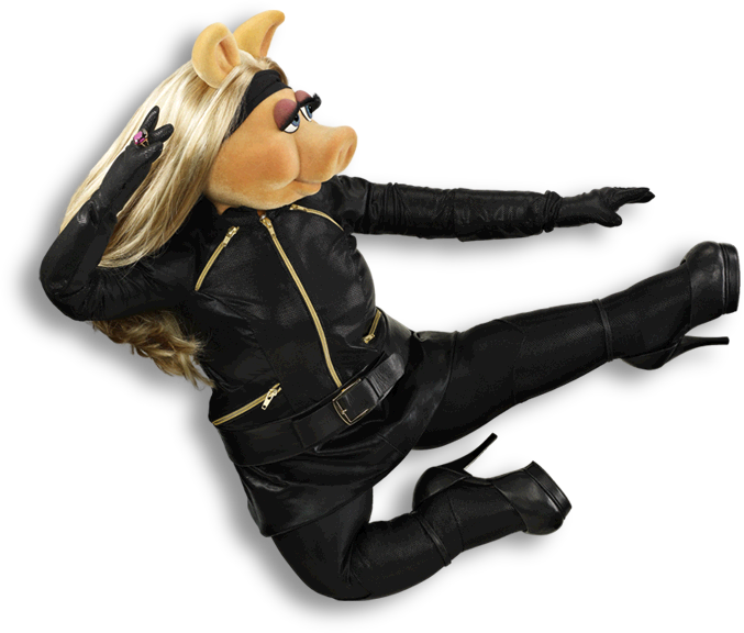 Stylish Piggyin Black Outfit PNG
