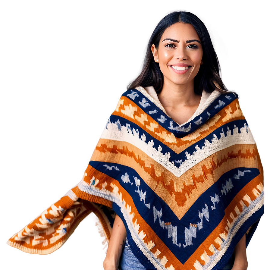Stylish Poncho Wrap Png 06272024 PNG