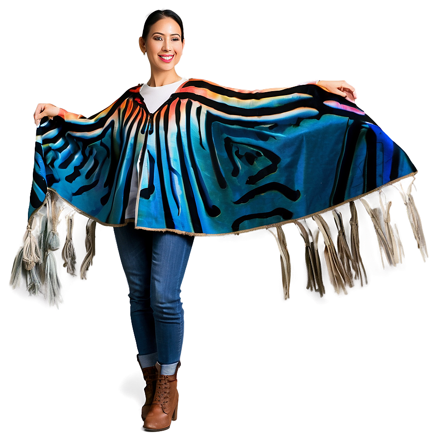 Stylish Poncho Wrap Png 06272024 PNG