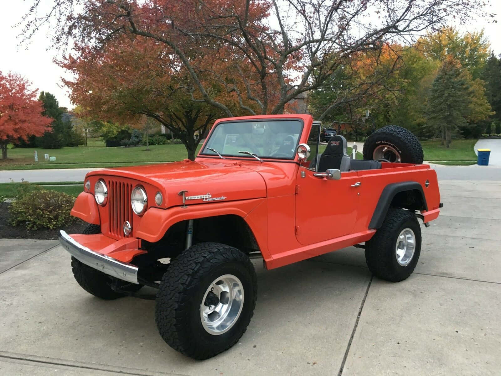 "stylish, Resilient Jeepster Cruising Down A Path" Wallpaper