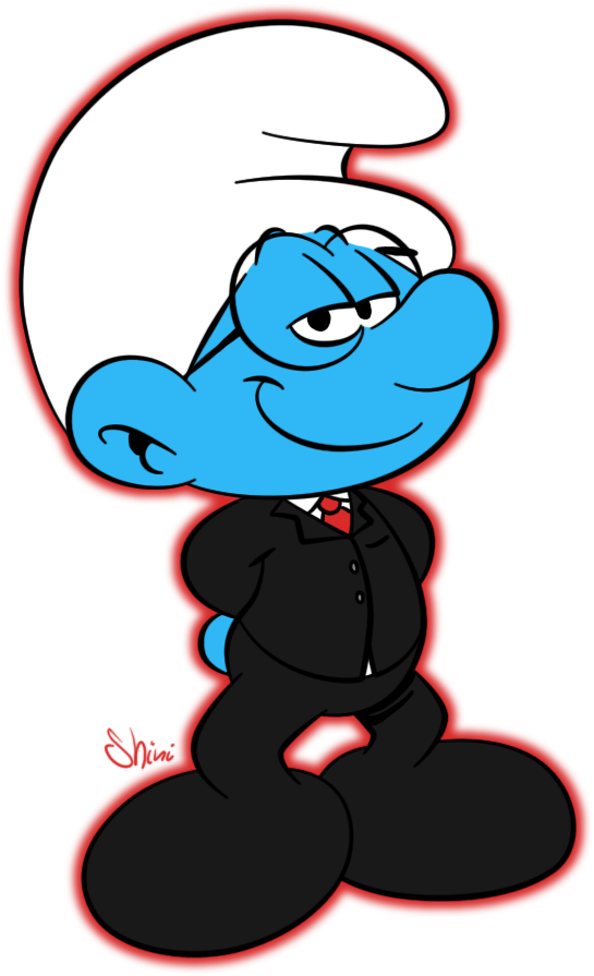 Stylish Smurfin Suit PNG