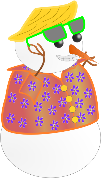 Stylish Snowman Clipart PNG