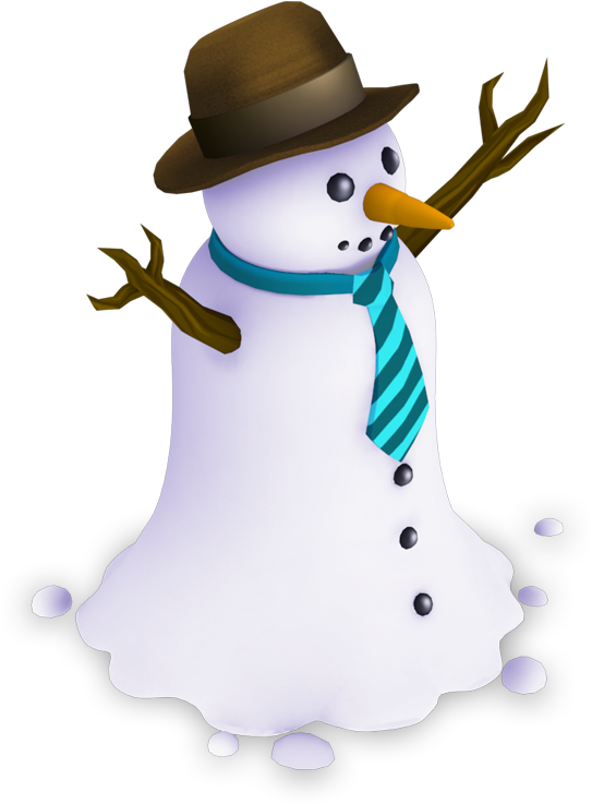 Stylish Snowmanwith Hatand Scarf Clipart PNG