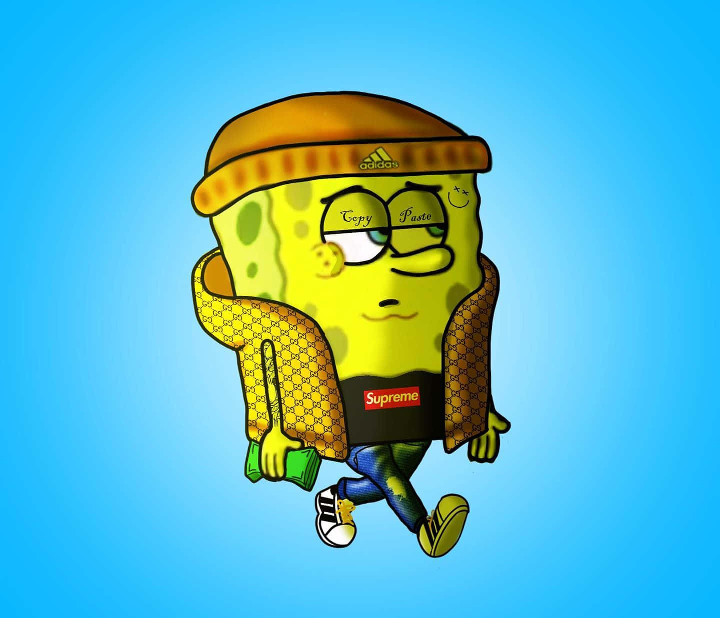 Download Stylish_ Sponge Bob_ Dripped_ Out Wallpaper | Wallpapers.com