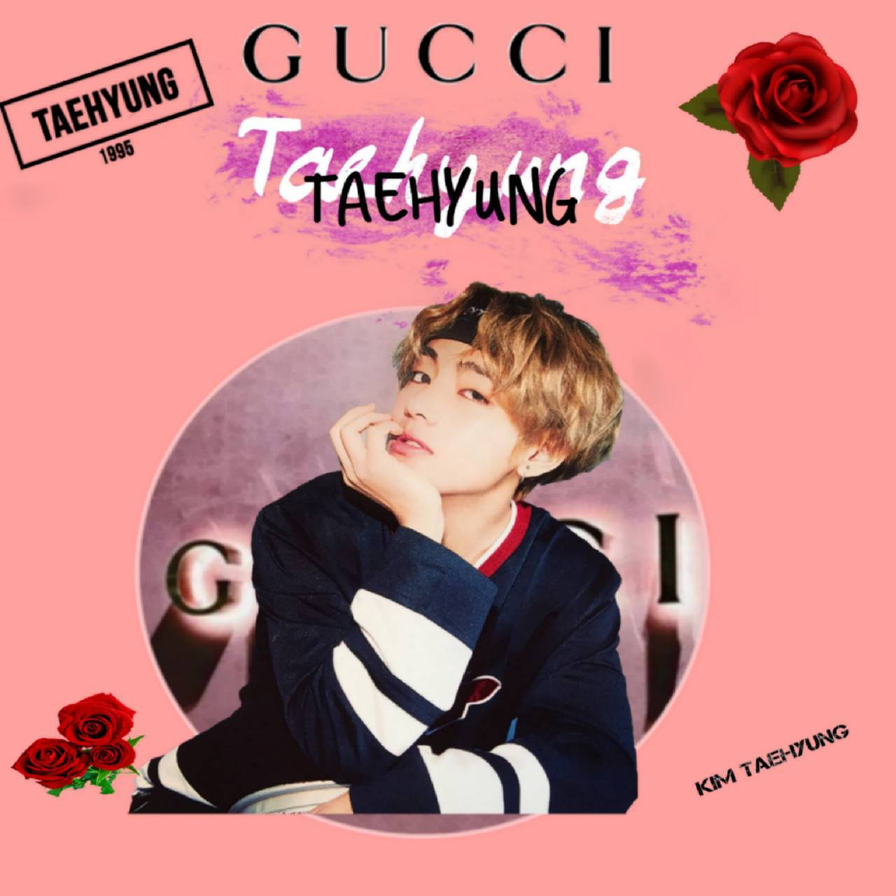 Stylish Taehyung Gucci Theme Wallpaper