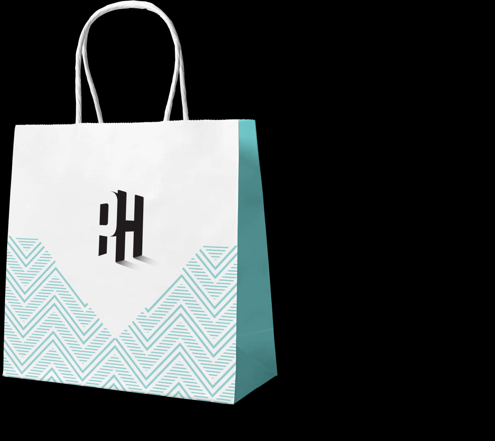 Stylish Tote Bagwith Geometric Designand Logo PNG