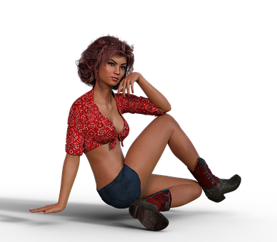 Stylish Woman Seatedin Casual Wear PNG