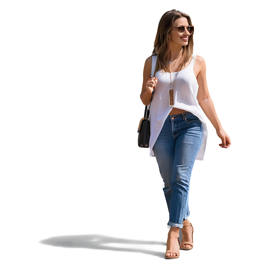 Stylish Woman Walking Png Odx PNG