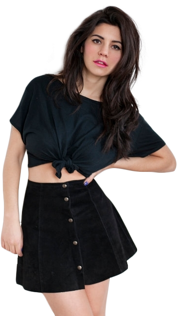 Stylish Womanin Black Outfit PNG