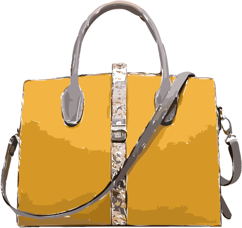 Download Stylish Yellow Handbag Illustration | Wallpapers.com