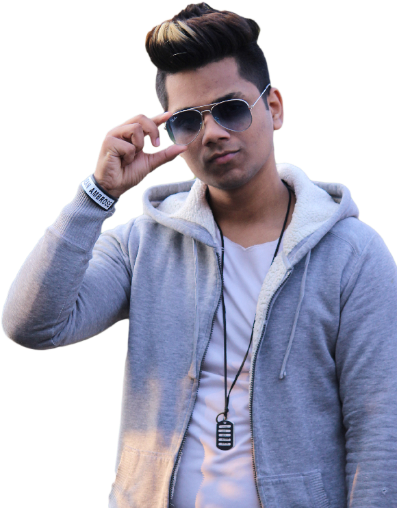 Stylish Young Man Posing With Sunglasses PNG