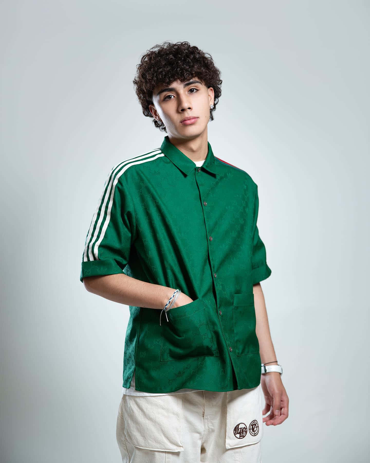 Stylish Young Manin Green Shirt Wallpaper