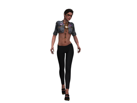 Stylish3 D Model Woman PNG