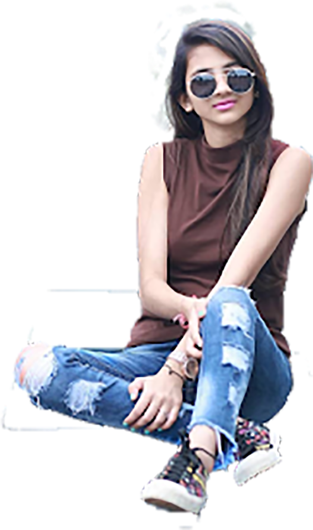 Stylish_ Woman_ Sitting_ Transparent_ Background.png PNG