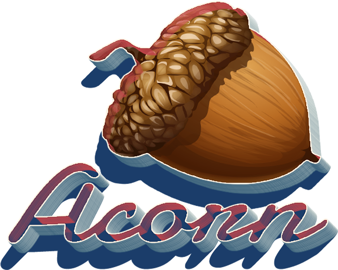 Stylized Acorn Illustration PNG