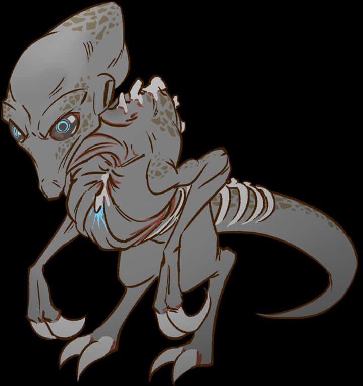 Stylized Alien Creature Artwork PNG