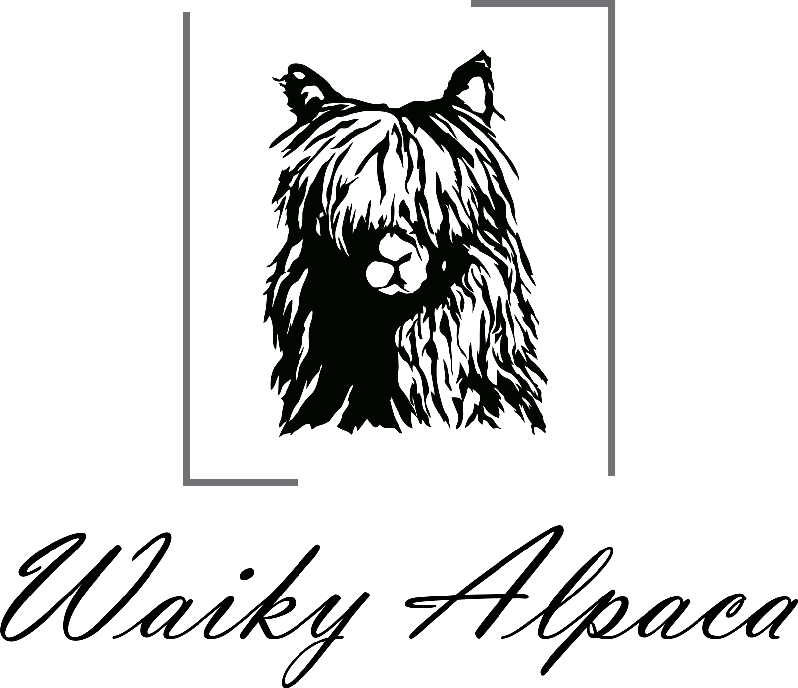 Stylized Alpaca Logo PNG