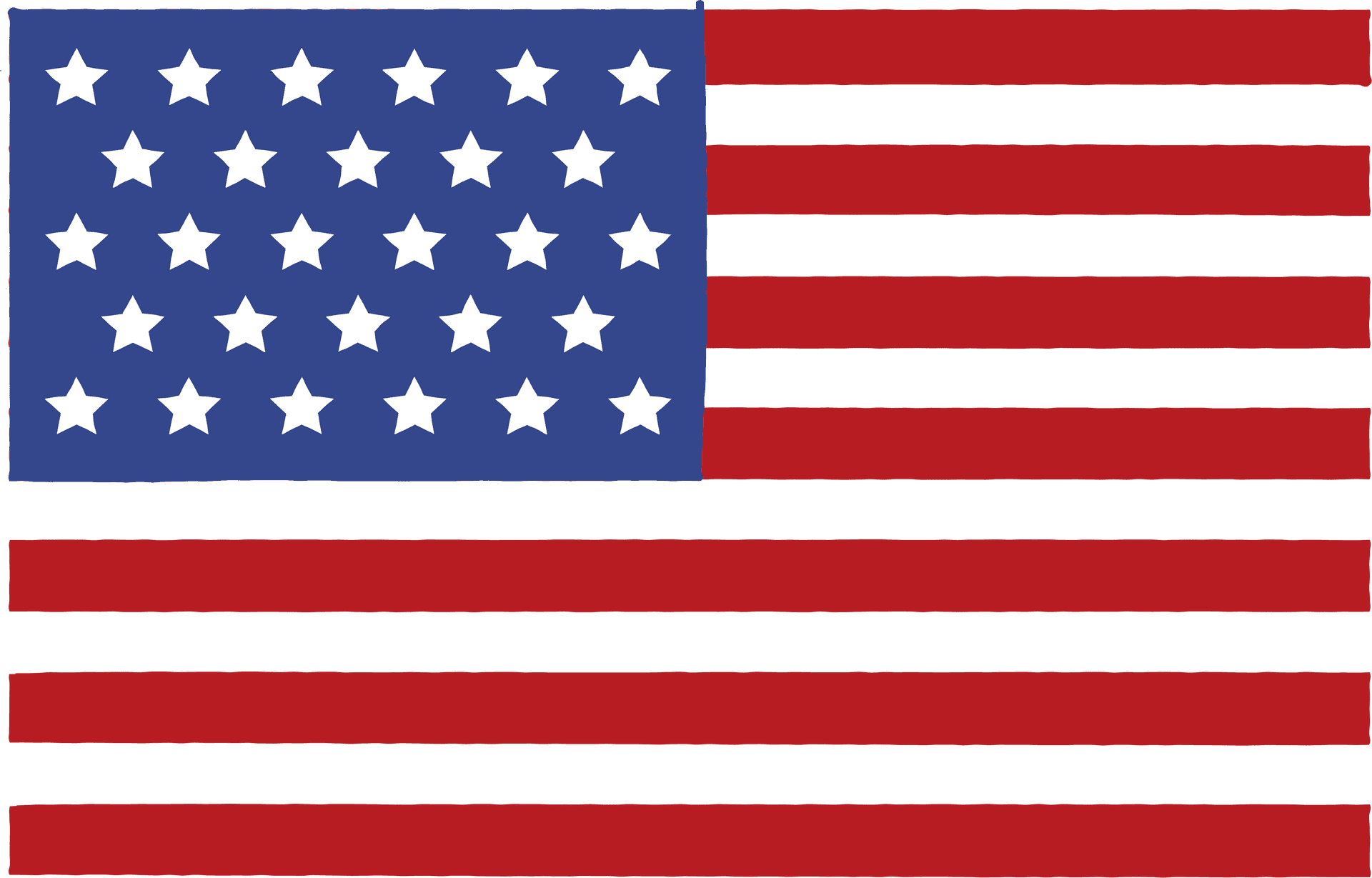 Stylized American Flag Graphic PNG