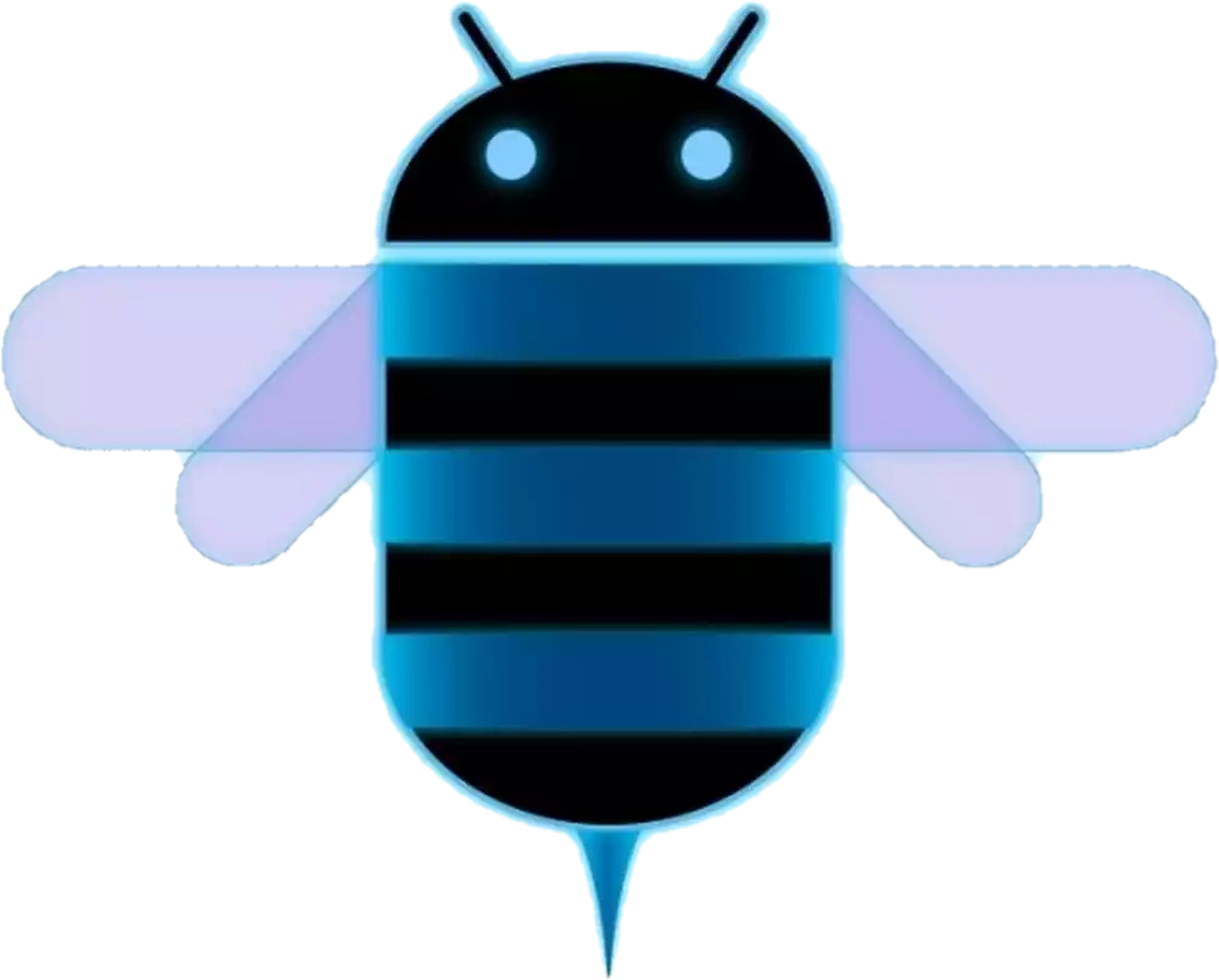 Stylized Android Bee Graphic PNG