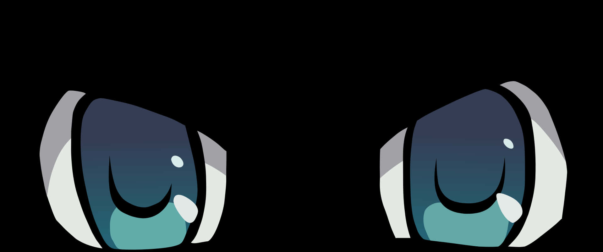Stylized Anime Eyes Vector PNG