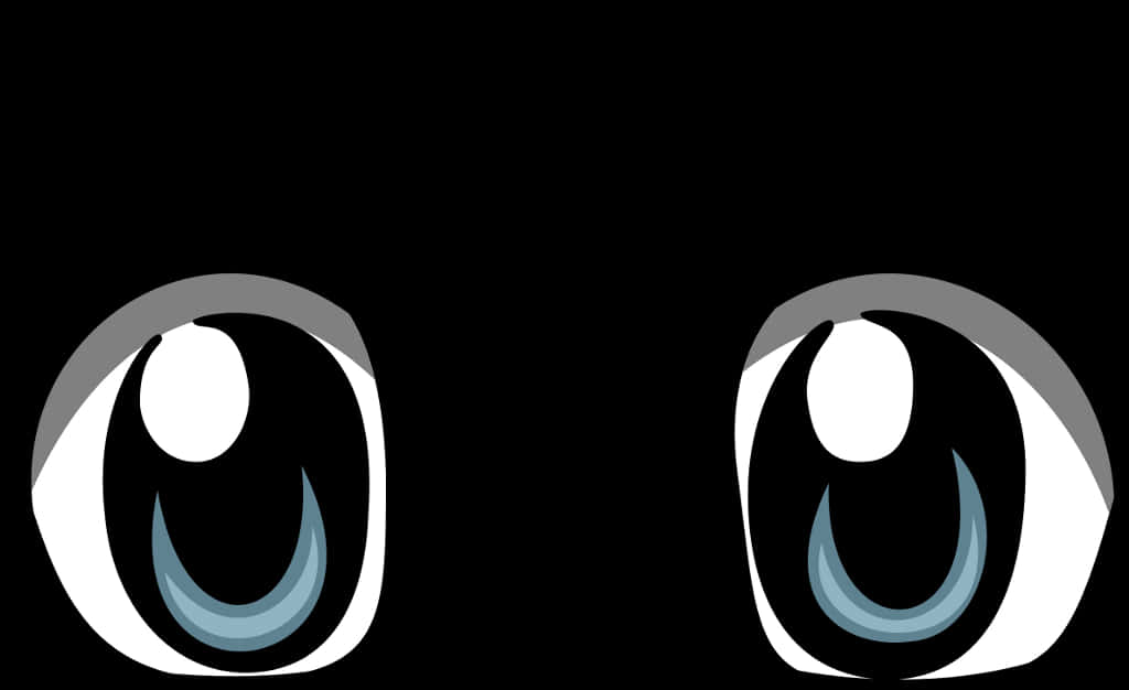 Stylized Anime Eyes Vector PNG