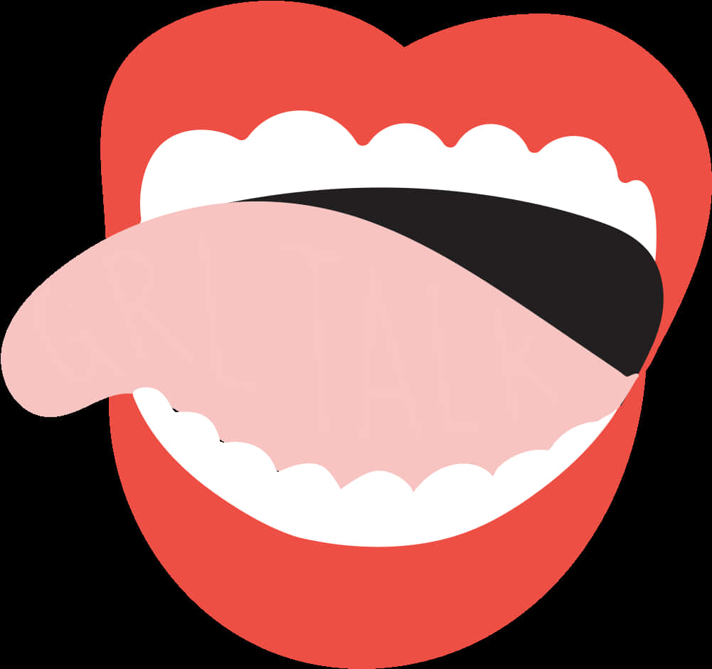 Stylized Anime Mouth Graphic PNG